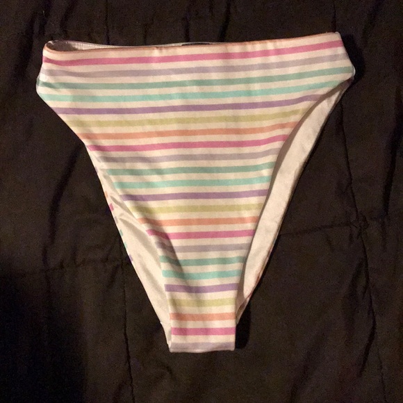 La Hearts Other - L.A. Hearts striped bikini bottoms